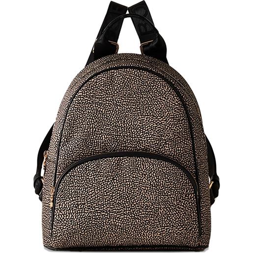 Borbonese zaino con stampa astratta - toni neutri