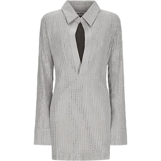 The Attico abito corto con decorazione - grigio