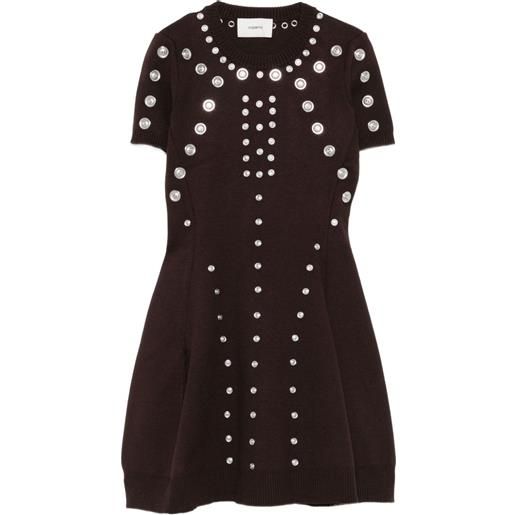 Coperni abito corto con decorazione - marrone