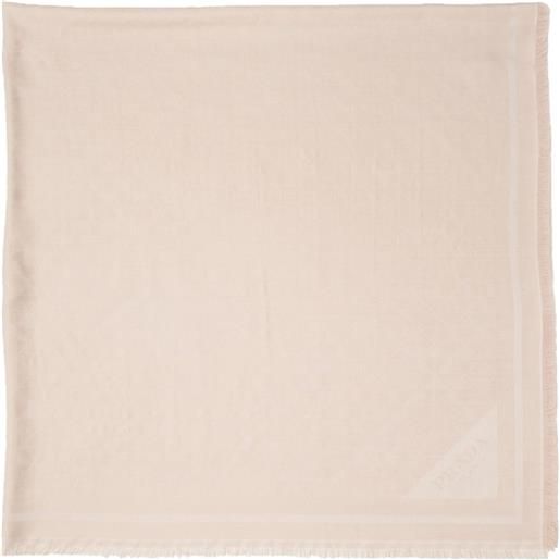 Prada scialle symbole jacquard - toni neutri