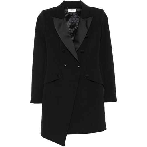 Elisabetta Franchi abito corto doppiopetto - nero