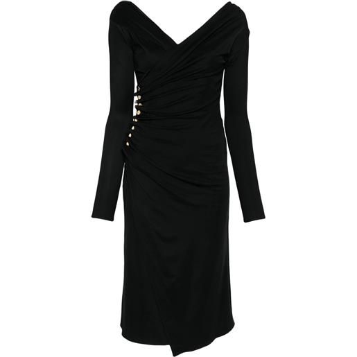 Elisabetta Franchi abito drappeggiato - nero