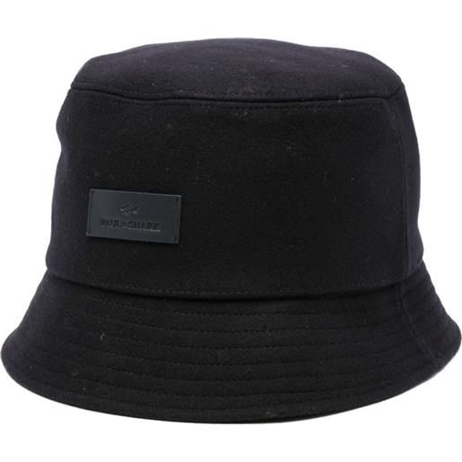 Paul & Shark cappello bucket con placca logo - blu