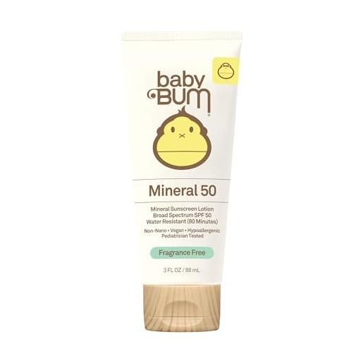 Sun Bum baby bum spf 50 mineral sunscreen lotion fragrance free - 85 gram