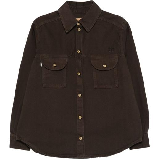 Blazé Milano camicia berber con tasche - marrone