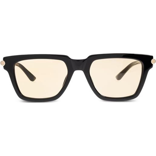 Alexander McQueen Eyewear occhiali da sole icon squadrati con dettaglio a t - nero