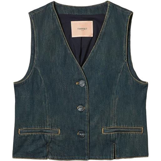 TWINSET gilet denim - blu