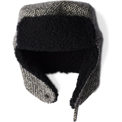 Prada cappello in pied-de-poule - nero