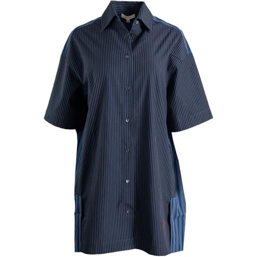 JW Anderson abito corto modello camicia a righe - blu