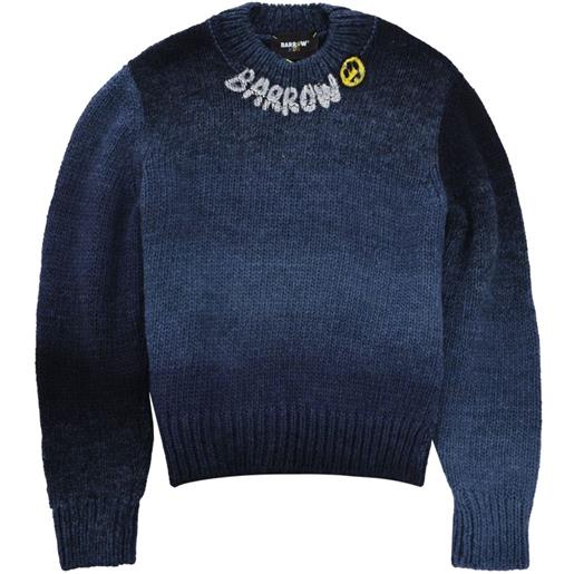 Barrow kids maglione con ricamo logo - blu