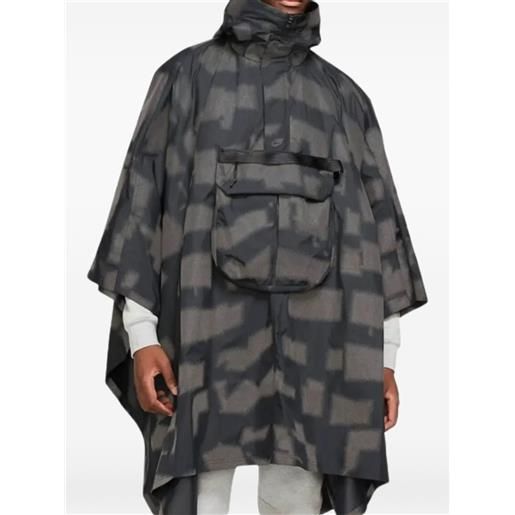 Nike poncho riflettente storm-fit tech pack - nero