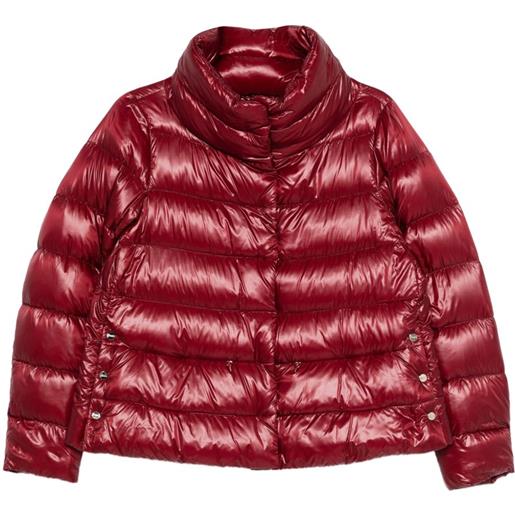 Herno piumino a collo alto trapuntato - rosso