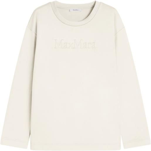 Max Mara felpa con logo goffrato - toni neutri