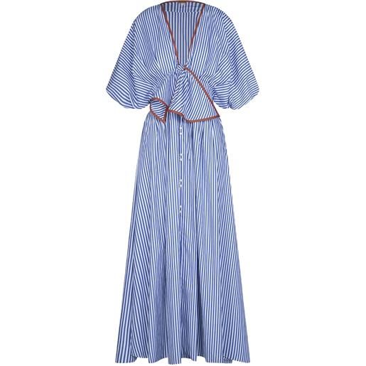 Johanna Ortiz abito midi endless spring - blu