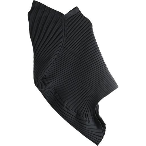 Issey Miyake pleated asymmetric skirt - nero