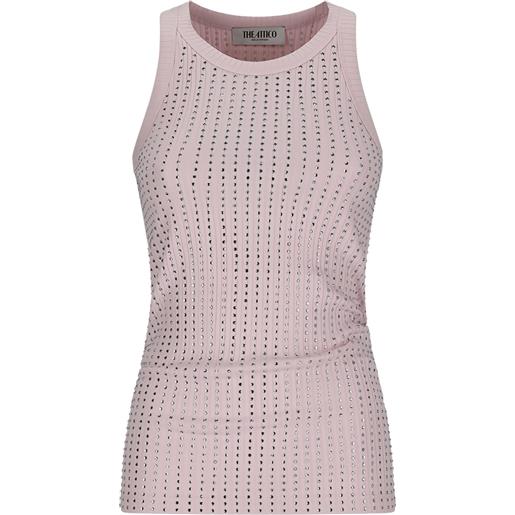 The Attico canotta con decorazione - rosa