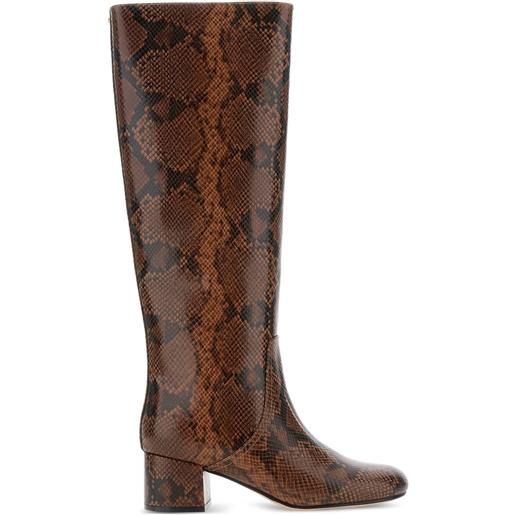 TWINSET stivali con tacco largo 50mm - marrone