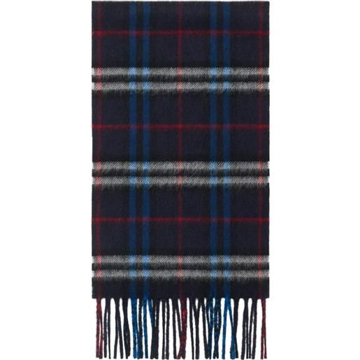 Burberry Kids sciarpa a quadri in cashmere - blu