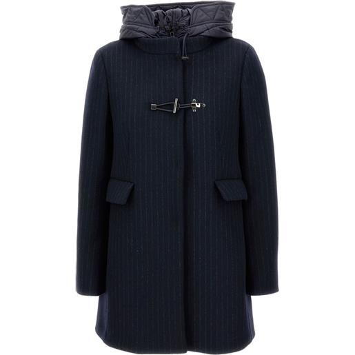 Fay cappotto gessato - blu