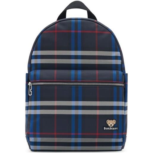 Burberry Kids zaino a quadri - blu