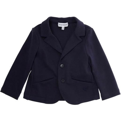 Emporio Armani Kids blazer con ricamo - blu