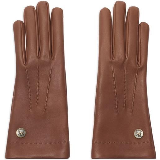 Burberry guanti in pelle - marrone