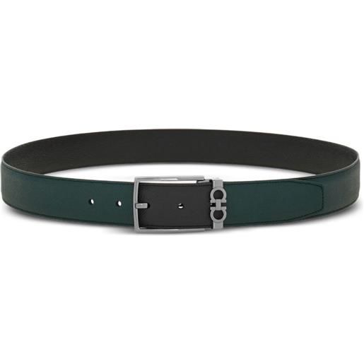 Ferragamo cintura con fibbia rettangolare - verde