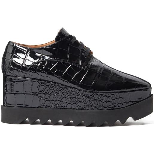 Stella McCartney stringate con effetto coccodrillo - nero