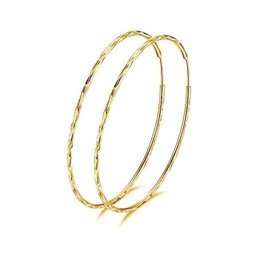 Orecchini Donna Miluna Argento 925 Pendenti Perle Diametro 6,5mm e