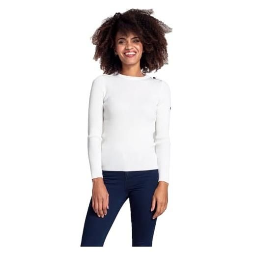 Armor-lux armor lux maglione marin redon da donna pullover, latte, xxl