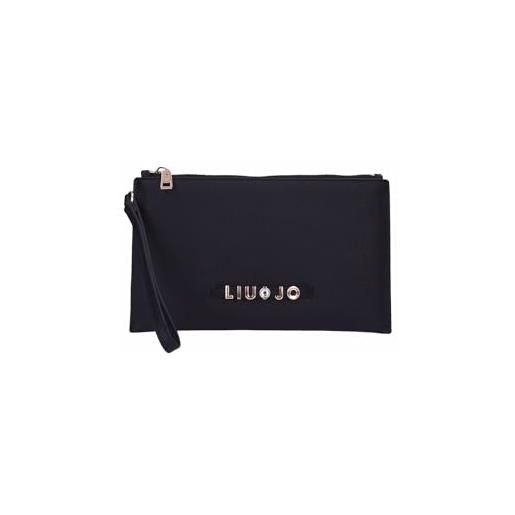 Liu jo elegante e versatile borsa pochette con dettagli color oro chiusa con zip. 24x14x2cm. Non definito 22222 nero
