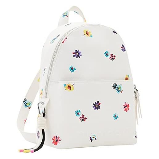 Desigual, back_fresia_mombasa mini u 1000 white donna, bianco, taglia unica