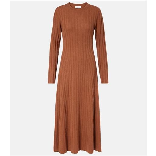 Altuzarra abito lungo gia in lana e cashmere a coste