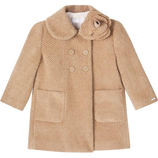 Monnalisa cappotto con applicazione floreale