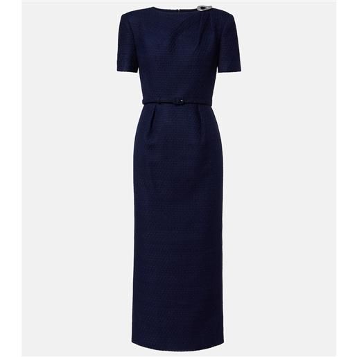 Roland Mouret abito midi in bouclã© con cintura