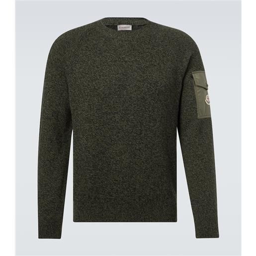 Moncler pullover in lana e cashmere moulinã©
