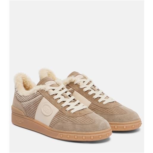 Valentino Garavani sneakers upvillage in suede e velluto a coste