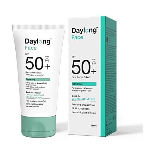 Daylong - sensitive gel viso spf50, fluido e leggero, 50 ml