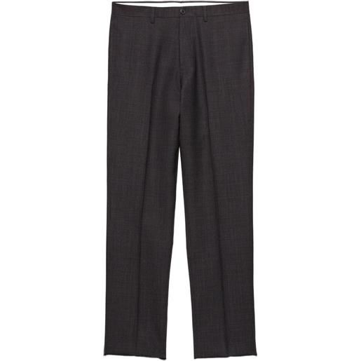 Prada pantaloni sartoriali in lana - grigio