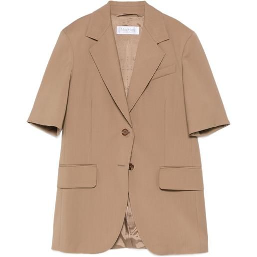 Max Mara blazer ottuso con revers classici - marrone
