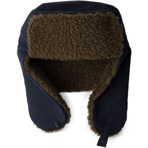 Prada cappello in popeline con interno in pile - nero