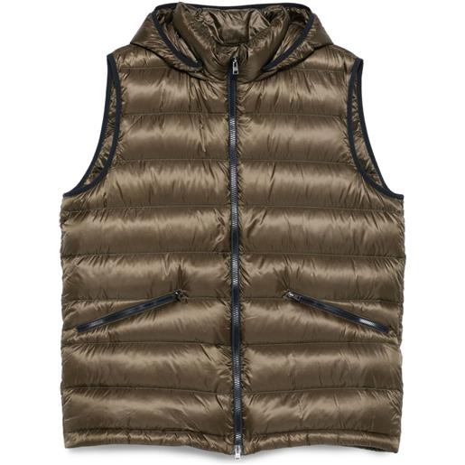 Herno gilet imbottito con cappuccio - verde