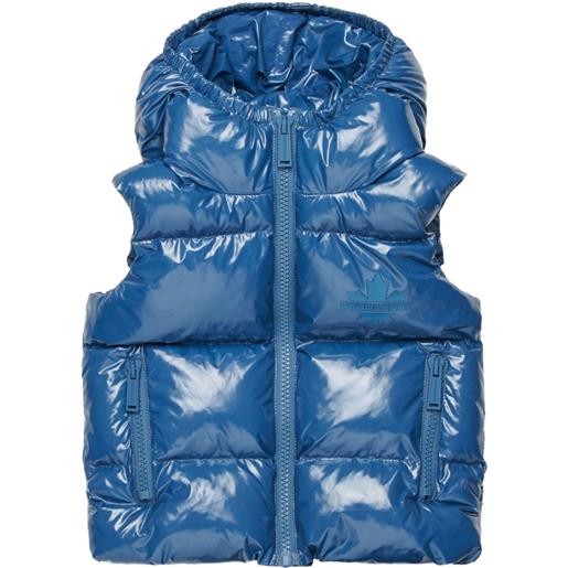 DSQUARED2 KIDS gilet con cappuccio - blu