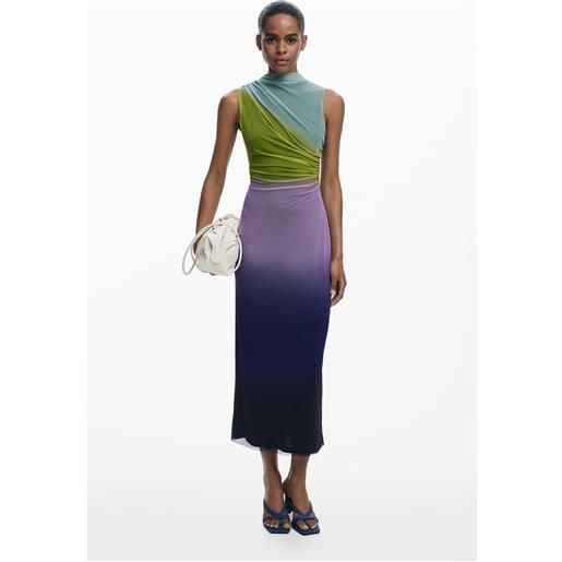 Desigual abito midi in tulle sfumato