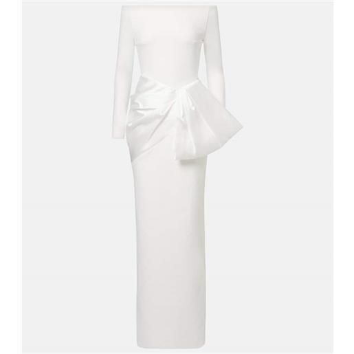 Solace London abito lungo kori con raso