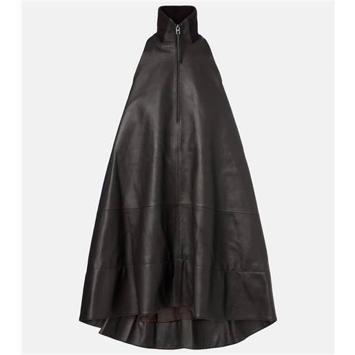 Jacquemus abito corto a triangle in pelle