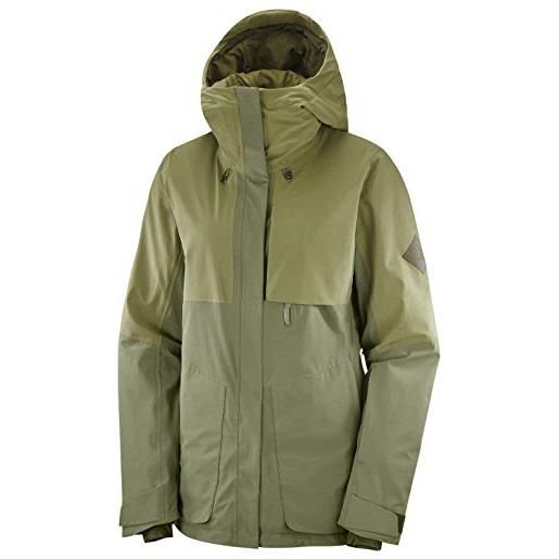 Salomon proof lt insul jkt w giacca, donna, olive night/martini olive/heather, xs