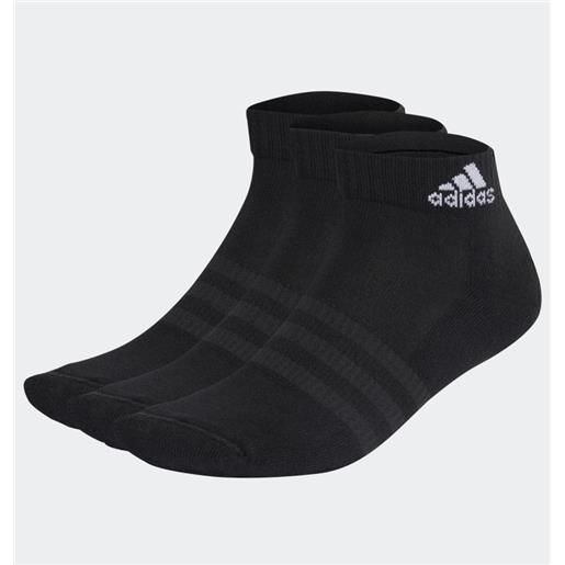 Adidas calze calzini cushioned sportswear (3 paia) unisex nero cotone