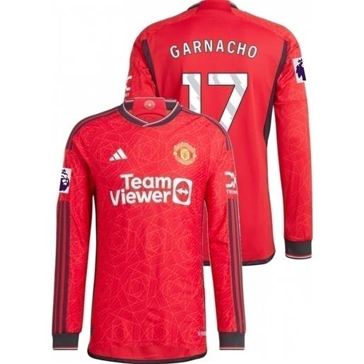 adidas manchester united adidas maglia calcio garnacho 17 ls 2023 24 home