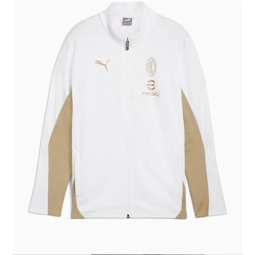 Puma ac milan Puma giacca tuta allenamento ragazzi bambini bianco oro 2024 25